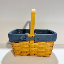 Longaberger 2002 11 X 6 top handle basket with liner & protector picture