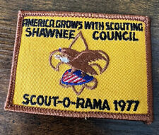 VTG B.S.A.  America Grows with Scouting Shawnee Council Scout-O-Rama 1977 Patch picture