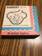 11 Vintage Eggbert and Eggberta By LAF Twin Babies Cocktail Napkins W/ Box picture