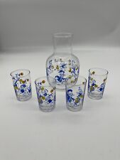 Vintage Donald Duck Libby Juice Jar Carafe With 4 Juice Glasses picture