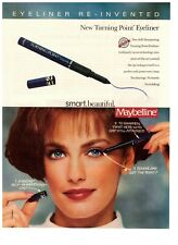 1989 Maybelline Turning Point Eyeliner Re-Invented Vintage Print Advertisement picture