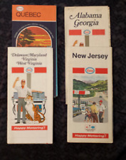 Lot of 4 vintage ESSO road maps: New Jersey, Alabama & GA, Quebec, Del Md VI WV picture
