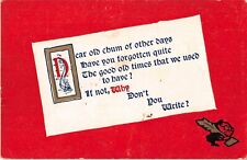 Old Comic Motto PC-Dear Old Chum of Other Days - Why Don't You Write? picture