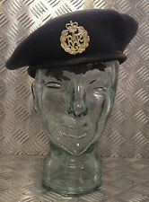 RAF Blue Grey Wool Beret WRAF With Leather Rim And Badge Eyelets - All Sizes picture