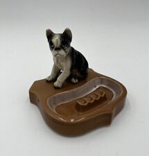 Vintage Boston Terrier Ashtray Ceramic Dog Retro picture