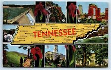 Postcard Tennessee map views 1948 I192 picture