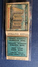 1930's Multnomah Hotel Portland, Or Diamond Quality Matchbook Matchcover picture