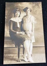 RPPC Real Photo Postcard Vintage Antique Girls Fashion Hairstyle picture
