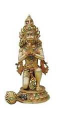 Brass Lord Hanuman Ji Statue Bajrangbali Mahabir Idol Hindu Deity Figurine 12.5