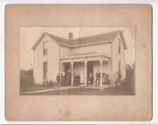 Antique Photo Victorian Home Blanchester, Ohio Wilmington ID'd Family on Porch picture
