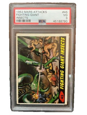 1962 Topps MARS ATTACKS trading card #45 Fighting Giant Insects PSA 3 picture