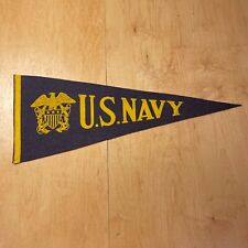 Vintage 1950s US Navy 12x28 Felt Pennant Flag picture