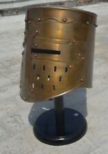 Crusader Great Helm Brass Antique Medieval Knights Templar Helmet Armor picture