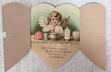 1909 Victorian Cherub Apothecary Valentine Card Raphael Tuck Germany J Johnson picture