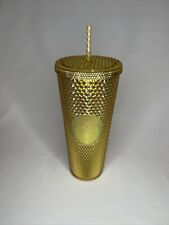 SBUX Gold Studded Cold Cup Tumbler NEW- 24oz picture