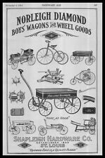 1914 Shapleigh Hardware St Louis Norleigh Diamond Boy's Wagons Vintage Print Ad picture
