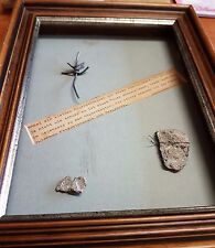 Unique Genuine Pieces + Wire of The Berlin Wall Mounted in Wooden Display Frame picture