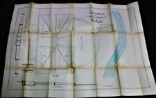 LIBERTY NEW YORK DISPOSAL SEWAGE FILTER BEDS DIAGRAM CHART PLANS 1899 VINTAGE picture