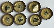 VINTAGE 1969 DISNEYLAND Coke Bottle Caps Monorail Small World lot of 7 different picture