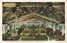 Postcard Yellowstone National Park Grand Canyon Hotel Lounge From Office Wy picture
