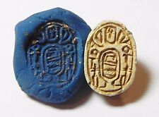 ZURQIEH -AF848- ANCIENT EGYPT , 2ND INTERMEDIATE STONE SCARAB. 1782 - 1570 B.C picture