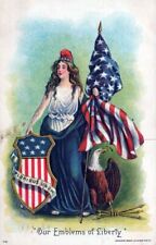 Our Emblem Of Liberty Patriotic Postcard - 1911 picture
