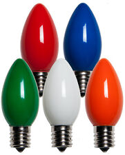 25 C9 Multi Color Ceramic with White Replacement Bulbs Christmas Lights Holiday picture