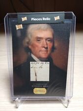 2023 Pieces of the Past Thomas Jefferson Handwriting Authentic Relic Canvas-TJ a picture