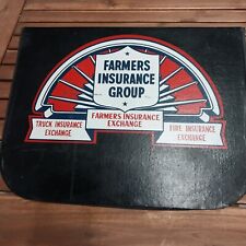 1929 Auto-Sign Farmers Insurance Very Early Rare Advertising Car Door Sign picture