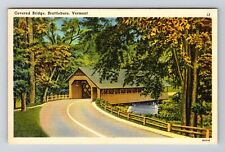 Battleboro VT-Vermont, Covered Bridge, Vintage Postcard picture