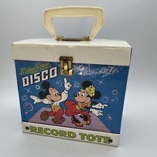 Vintage 1981 Walt Disney Mickey Mouse Minnie Disco Record Tote Case 45 rpm 7