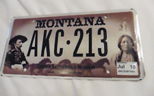 Vintage Montana Custer Battlefield License Plate w/ Sitting Bull EX Cond/2010 picture