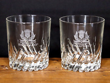Set of 2 The Glenlivet Scotch Whisky Glasses, 8 oz., Diagonal Cuts, MINT picture
