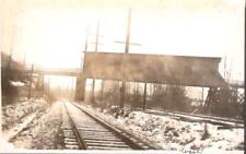 RPPC Covered Wooden Bridge near Seattle Washington 1950s real Photo Railroad picture