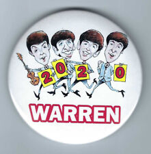 Massachusetts Senator Elizabeth Warren 2020 Presidential Hopeful Beatles button picture