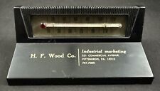 Vintage H.F. Wood Company Industrial Marketing Pittsburgh Desktop Thermometer picture