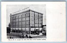 Pre-1907 LANSING BUSINESS UNIVERSITY LBU BUILDING MICHIGAN ANTIQUE POSTCARD picture