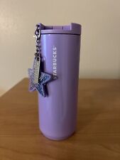 NEW STARBUCKS Vacuum Insulated Tumbler Steel Tumbler Lilac, 12.0oz W/ Bling Star picture