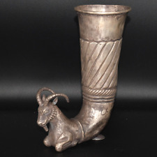 Large Ancient Pre Achaemenid Silver Rhyton Vessel in form of a Ram C. 800-600 BC picture