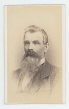 Antique CDV Circa 1870s Incredible Image Of Older Rugged Man With Goatee Beard picture