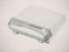1959-1963 PHILIPS NORELCO AUTO CAR 45 RPM RECORD PLAYER SERVICE MANUAL AG2101 picture