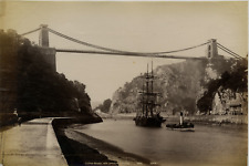 G.W. W. UK, Clifton Bridge, from opposite Pontoon Vintage Albumen Prin picture