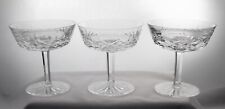 3 Top Notch Waterford Crystal Lismore Champagne / Tall Sherbet Glasses, 4 1/8