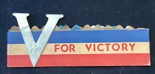 Vintage WWII Paper Honeycomb Party Hat V for Victory Red White & Blue Patriotic picture