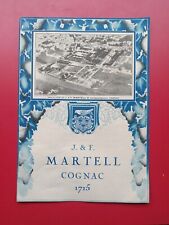 VTG 1930'S J&F MARTELL CO. COGNAC/BRANDY HISTORY LEAFLET picture