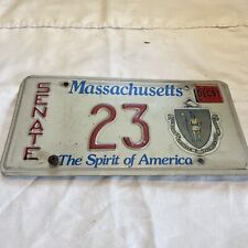 Vintage Massachusetts Senate License Plate Red, Blue With Seal #23 picture