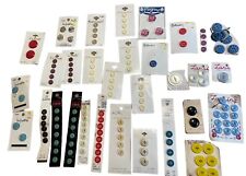 Vintage Lot of 31 Packs Sewing Buttons on Cards La Mode, Le Chic, Streamline NOS picture