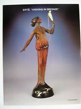 1988 Vintage Erte Art Exhibition Visions In Bronze Love Goddess Gallery Ad 8x11 picture