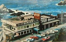 Cliff House Seal Rocks Restaurant Classic Cars San Fran Chrome Vintage Postcard picture