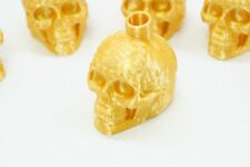 Mayan Death Whistle RARE GOLD Skull VERY LOUD *Aztec Made In USA* Scary 3D 1pc picture